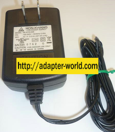 HON-KWANG HK-A110-A05 AC Adapter 5VDC 0-3.0A -( )- I.T.E. Power