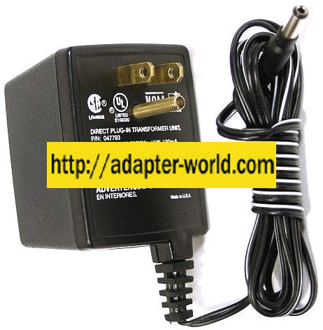 INTERMEC 047793 AC ADAPTER 10VDC 8W MAX NEW -( )- 2.5x5.3mm - Click Image to Close