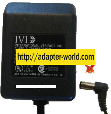 IVI A410851000 AC ADAPTER 8.5VAC 1000mA NEW 2.5 x 5.5 x 12mm