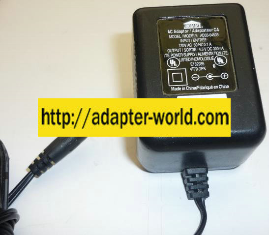 JOBMATE AD35-0403 AC ADAPTER 4.5VDC 300mA NEW -( ) 2.5x5.5mm PO