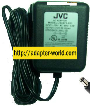 JVC J34675-001 AC ADAPTER 12VDC 200mA NEW -( ) 2x5.510.7mm ROUN