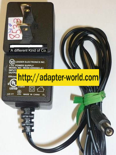 LEI MU08-6090085-A1 AC ADAPTER 9VDC 850mA NEW 2x5.5mm ROUND BAR - Click Image to Close