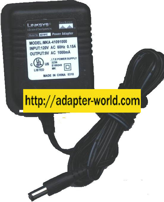 LINKSYS D12-50-A AD 12 / 0.5 AC ADAPTER 12VDC 500mA POWER SUP