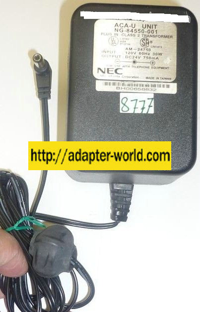 NEC AM-24750 AC ADAPTER 24VDC 750mA NEW 2x5.5x10mm - Click Image to Close