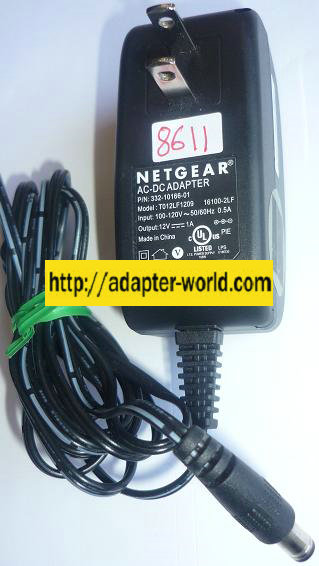 NETGEAR T012LF1209 AC ADAPTER 12V 1A NEW -( ) 2x5.5x9.7mm ROUND