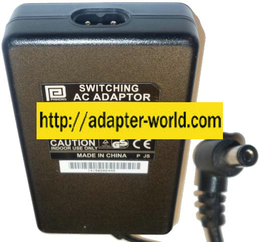 PHIHONG PSA15W-050 AC ADAPTER 5VDC 2.5A POWER SUPPLY - Click Image to Close