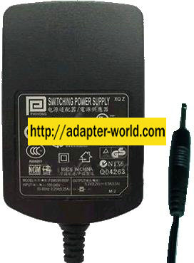 PHIHONG PSM03R-055P AC ADAPTER 5.2Vdc 0.5A NEW -( )- 0.7x2.5x9