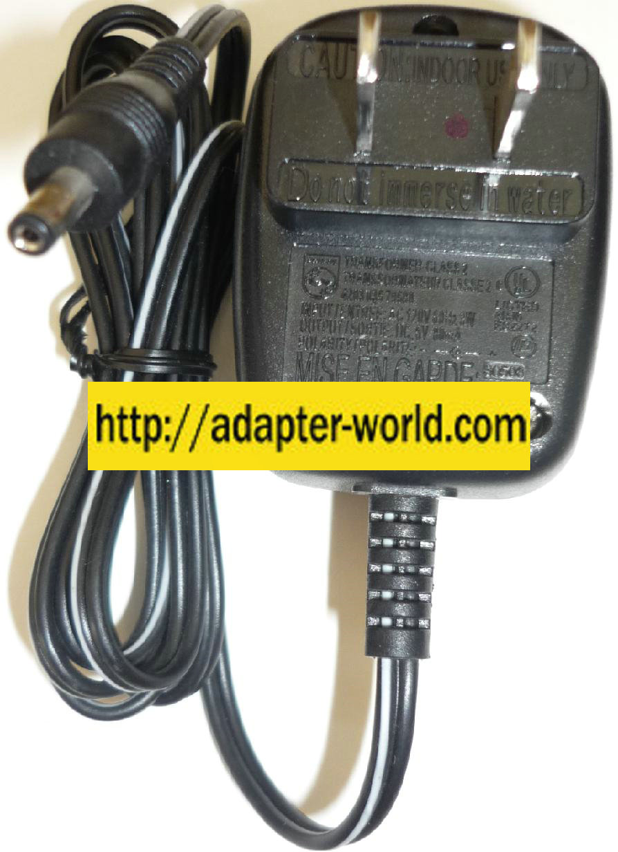 PHILIPS 420303579580 AC ADAPTER 6VDC 80mA NEW -( )1x3.7mm ROUND - Click Image to Close