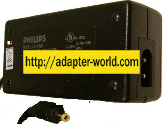 PHILIPS ADPV18A AC DC ADAPTER 9V 2.2A POWER SUPPLY