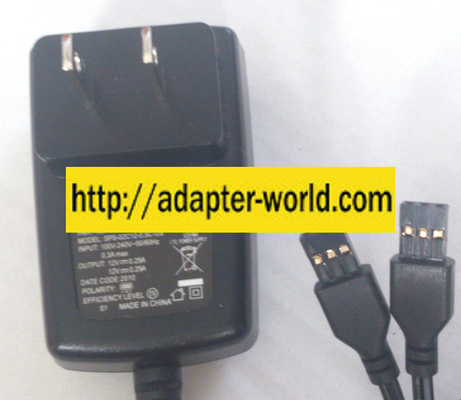 RADIO SYSTEMS SPS-02C12-0.5C-US AC ADAPTER 12VDC 0.25A NEW - Click Image to Close
