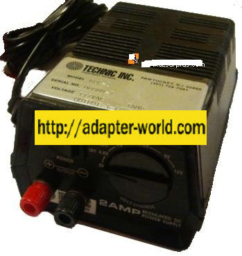 TECHNIC BPP-2 AC ADAPTER 3-12V DC 2AMP REGULATED POWER SUPPLY - Click Image to Close