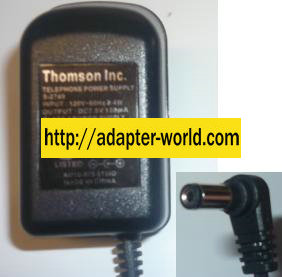 THOMSON KU1B-075-0150D AC ADAPTER 7.5V DC 150mA POWER SUPPLY - Click Image to Close