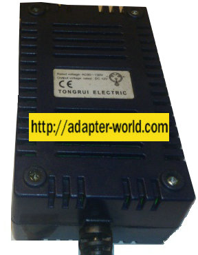 TONGRUI ELECTRIC AC ADAPTER 12VDC 3 HOLE PIN POWER SUPPLY - Click Image to Close