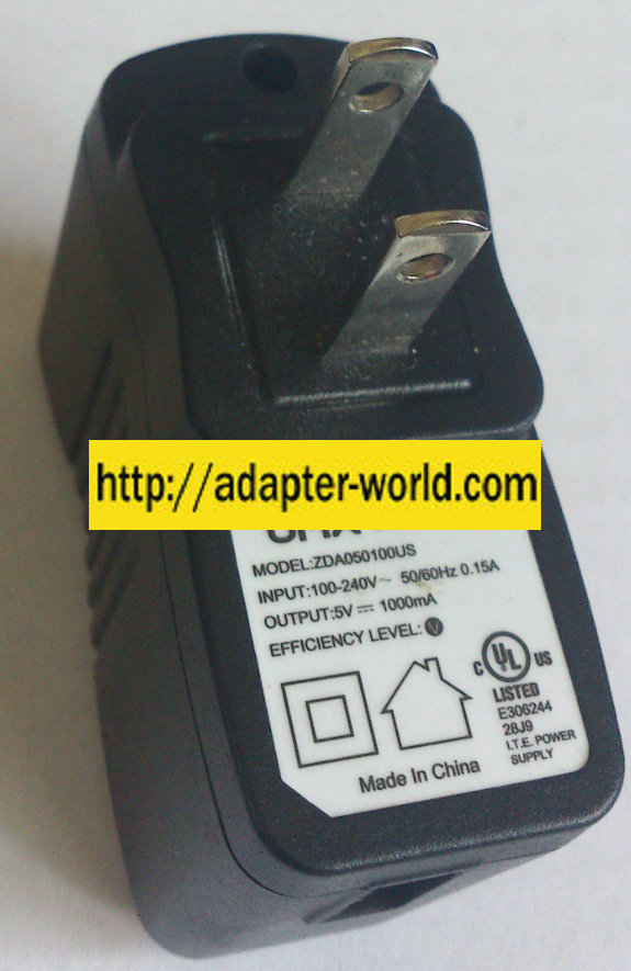 UMX ZDA050100US AC ADAPTER 5VDC 1000mA NEW USB PORT - Click Image to Close