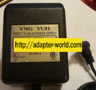 YNG YUH YP-054 AC ADAPTER 9VAC 1A ~(~) 2x5.5mm New 90 ° 120Vac P - Click Image to Close