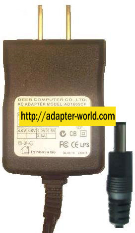 DEER AD1605CF AC ADAPTER 5.5V 2.6 2.3A 2.5mm POWER SUPPLY - Click Image to Close