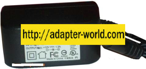 DVE DVS-120A13FJP AC ADAPTER 12Vdc 1.3A POWER SUPPLY - Click Image to Close