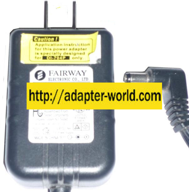 FAIRWAY TC10A-050 AC ADAPTER 5VDC 2A POWER SUPPLY - Click Image to Close