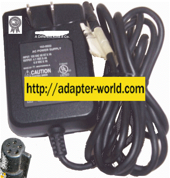 MOTOROLA 163-0022 AC Adapter 6VDC 0.1A 4.1V 0.4A 5Pin Round 120V - Click Image to Close