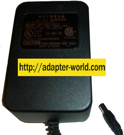 NETGEAR DV-1280-3 AC ADAPTER 12VDC 1A CLASS 2 POWER SUPPLY - Click Image to Close