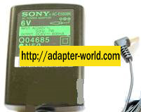 SONY AC-ES608K AC DC ADAPTER 6V 800MA POWER SUPPLY - Click Image to Close