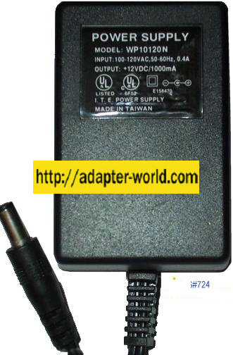 WP10120N AC ADAPTER 12VDC 1000mA 1A Linear POWER SUPPLY