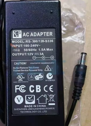 *Brand NEW* Original RS 12V-3A AC adapter RS-300/120-S336 POWER SUPPLY