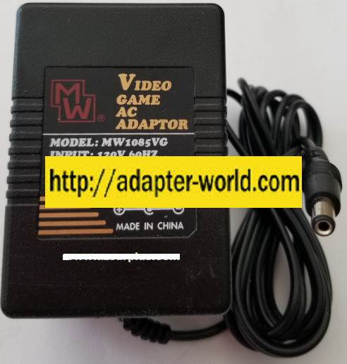 *NEW* 10VDC 850mA NEW +(-) 2x5.5x9mm ROUND BARREL CLASS 2 MW MW1085VG AC ADAPTER POWER SUPPLY - Click Image to Close
