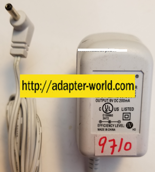*NEW* SAFETY1st E159960 HA28UF-0902CEC AC ADAPTER 9VDC 200mA USED +(-) 1x3.5x9mm 90° ROUND BARREL PLUG IN CLAS - Click Image to Close