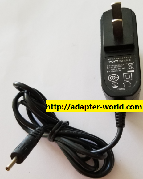 *NEW* VOYO 5VDC 2A USED 0.5x2.5x8mm ROUND BARREL CLASS 2 XHY050200LCCH AC ADAPTER POWER SUPPLY - Click Image to Close