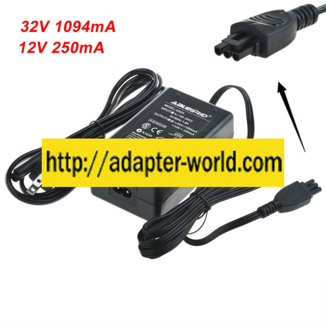 NEW HP 32V 12VDC 1094mA/250mA USED ITE CLASS 2 0957-2304 AC ADAPTER POWER SUPPLY