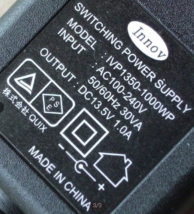 *Brand NEW* IVP1350-1000WP Innov 13.5V 1A 1000mA AC Adapter Power Supply - Click Image to Close