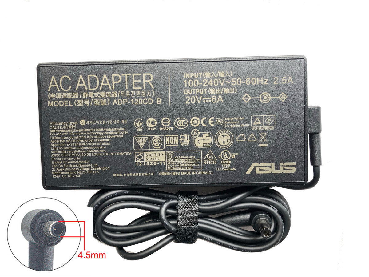 *Brand NEW* For ASUS ZenBook Flip 15 Q528EH Power Supply 20V 6A 120W AC Adapter Charger