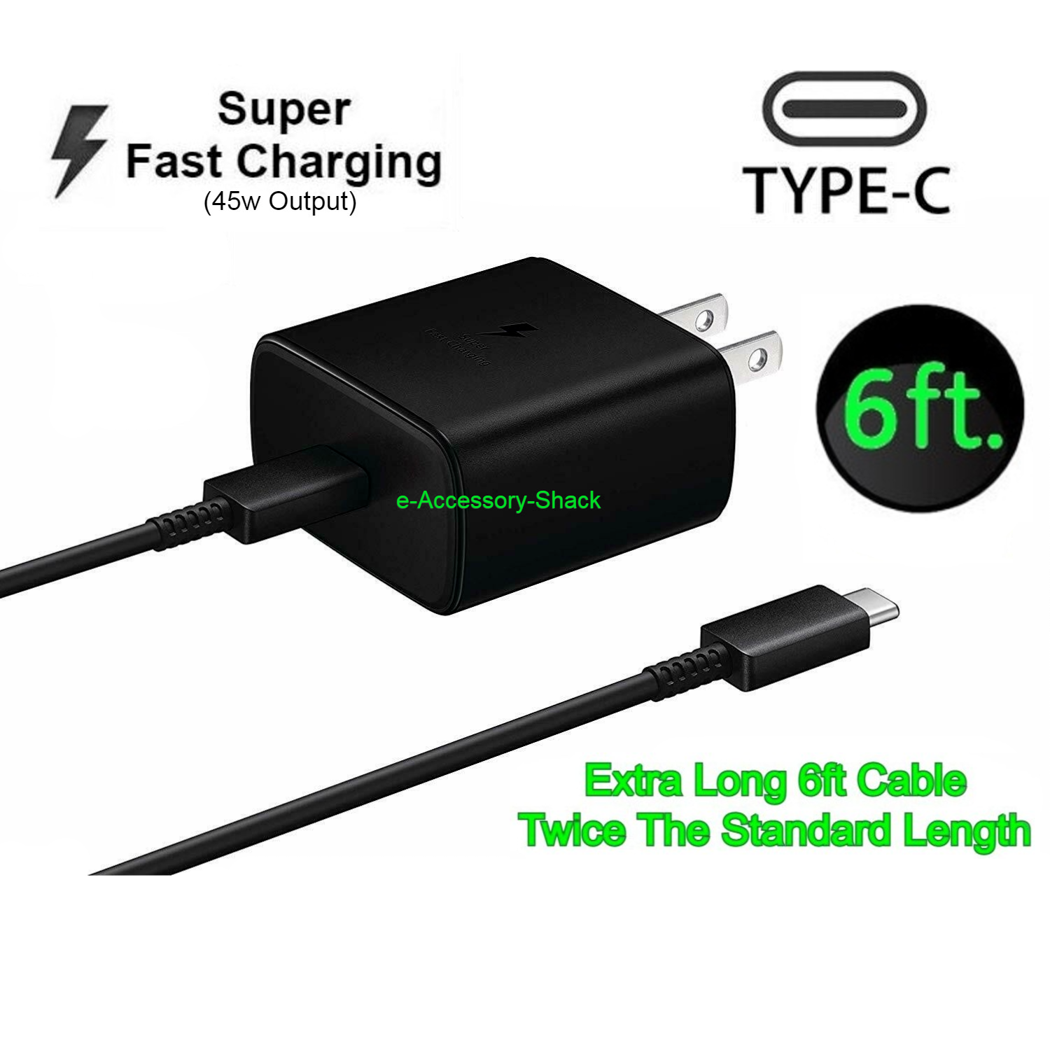 *Brand NEW* For Samsung Galaxy Note 10+5G+Lite 45w USB-C Super Fast Wall Charger+6ft Cable