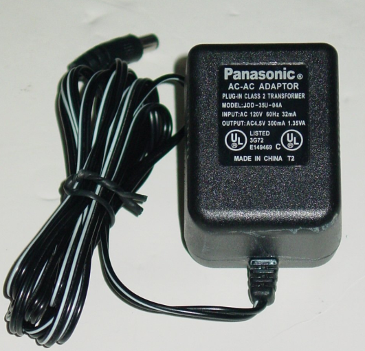 *NEW* Panasonic JOD-35U-04A 4.5VAC 300mA AC DC Adapter POWER SUPPLY