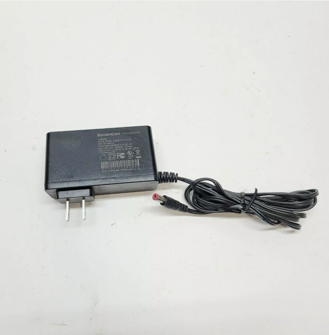 *Brand NEW*Sagemcom PN 191348119 CS50001 12V 2.5A AC/DC Power Supply Adapter Unit for Modem - Click Image to Close