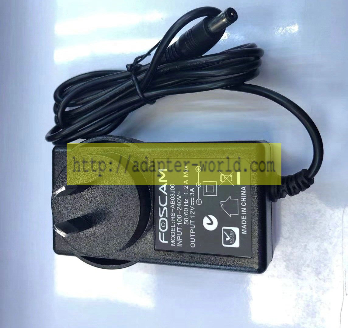 *Brand NEW* 12V 3A FOSCAM RS-AB03J00 AC DC Adapter POWER SUPPLY - Click Image to Close