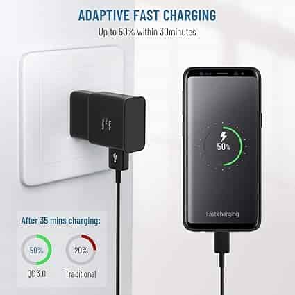 *Brand NEW*Fast Charging Type C Cable 6FT USB Wall Charger Block Android Phone Charger for Samsung Galaxy S10/