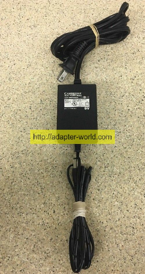 *100% Brand NEW* Cambridge Soundworks 9V 400mA for AD41-0900400DUU AC Adapter Power Supply Free shipping! - Click Image to Close