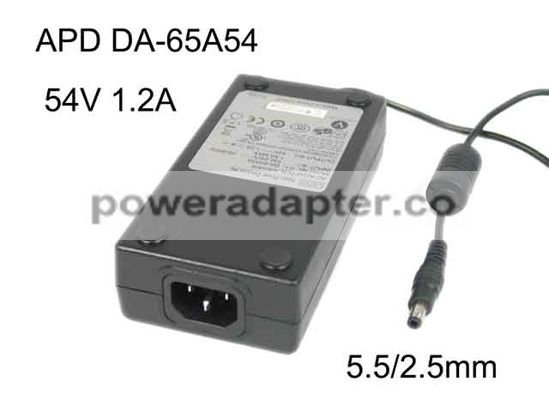 *Brand NEW*54V 1.2A APD Asian Power Devices DA-65A54 AC Adapter - Click Image to Close