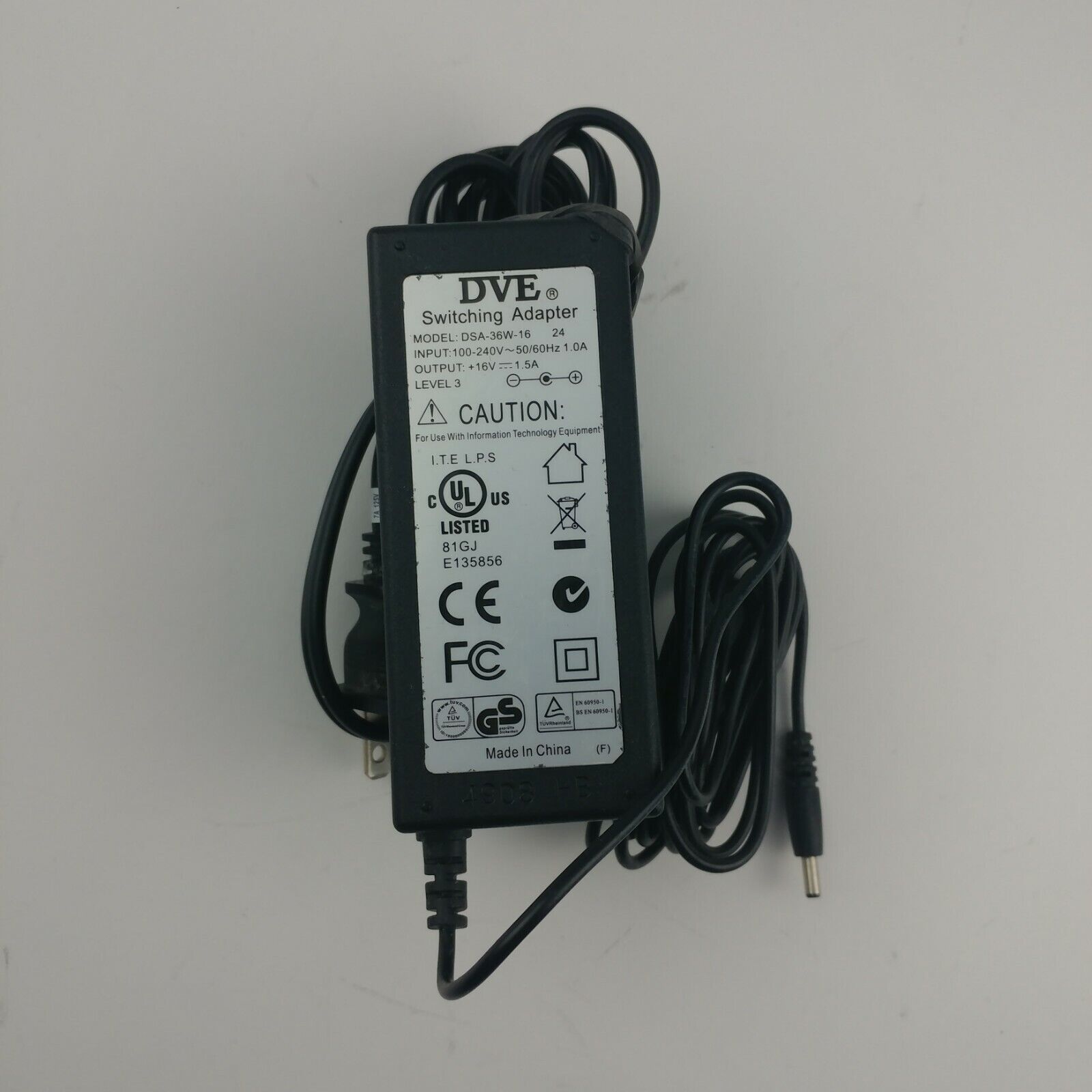 *Brand NEW* DVE Switching Power Supply 12V 2.5A AC/DC Adapter DSA-36W-12 30 With Cord - Click Image to Close