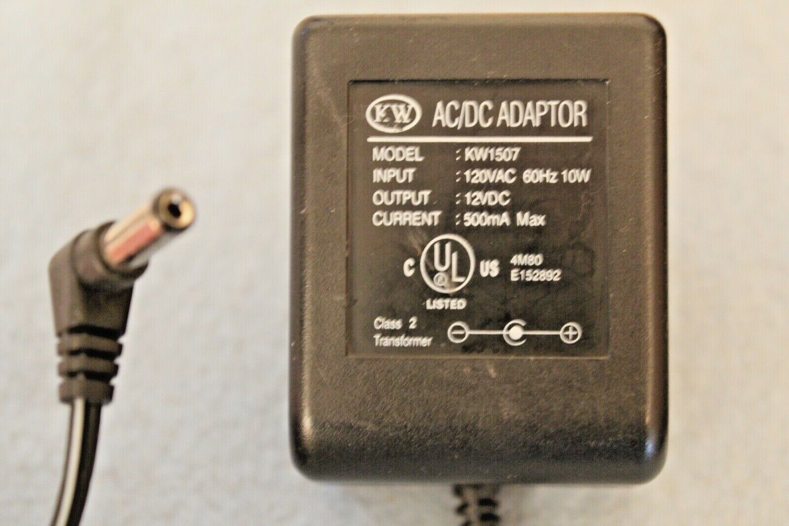 *Brand NEW* K.W. CLASS 2 TRANSFORMER KW1507 12VDC 500mA AC DC ADAPTE POWER SUPPLY