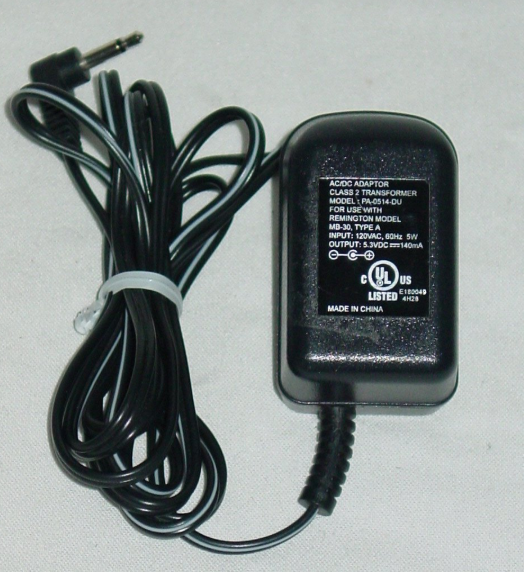*Brand NEW* Remington MB-30 TYPE A FOR PA-0514-DU 5.3V 140mA AC Power Adapter POWER SUPPLY - Click Image to Close