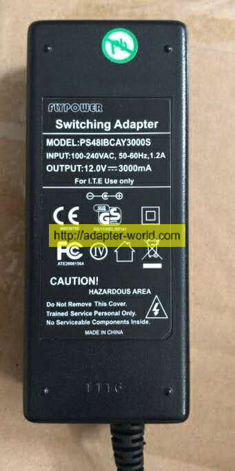 *100% Brand NEW* SWITCHING ADAPTER 12.0V---3000mA PS48IBCAY3000S AC Adapter Free shipping!
