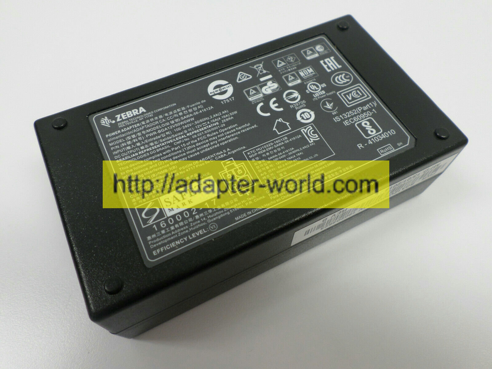 *100% Brand NEW* Zebra 12V 4.16A Model: SAWA-56-41612A AC Power Adapter Supply Free shipping! - Click Image to Close