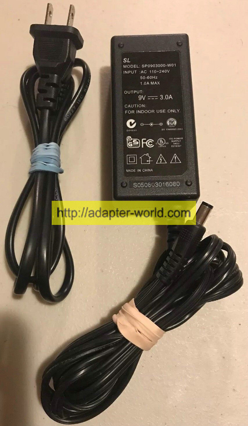 *100% Brand NEW* SL 9V 3.0A FOR SP0903000-W01 AC/DC adapter Power Supply Free shipping!