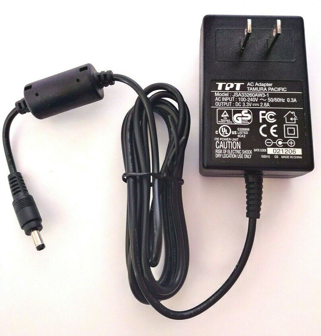 *Brand NEW* Transformer Charger TPT JSA33260AW3-1 AC Adapter DC 3V 2.6 ITE Power Supply - Click Image to Close