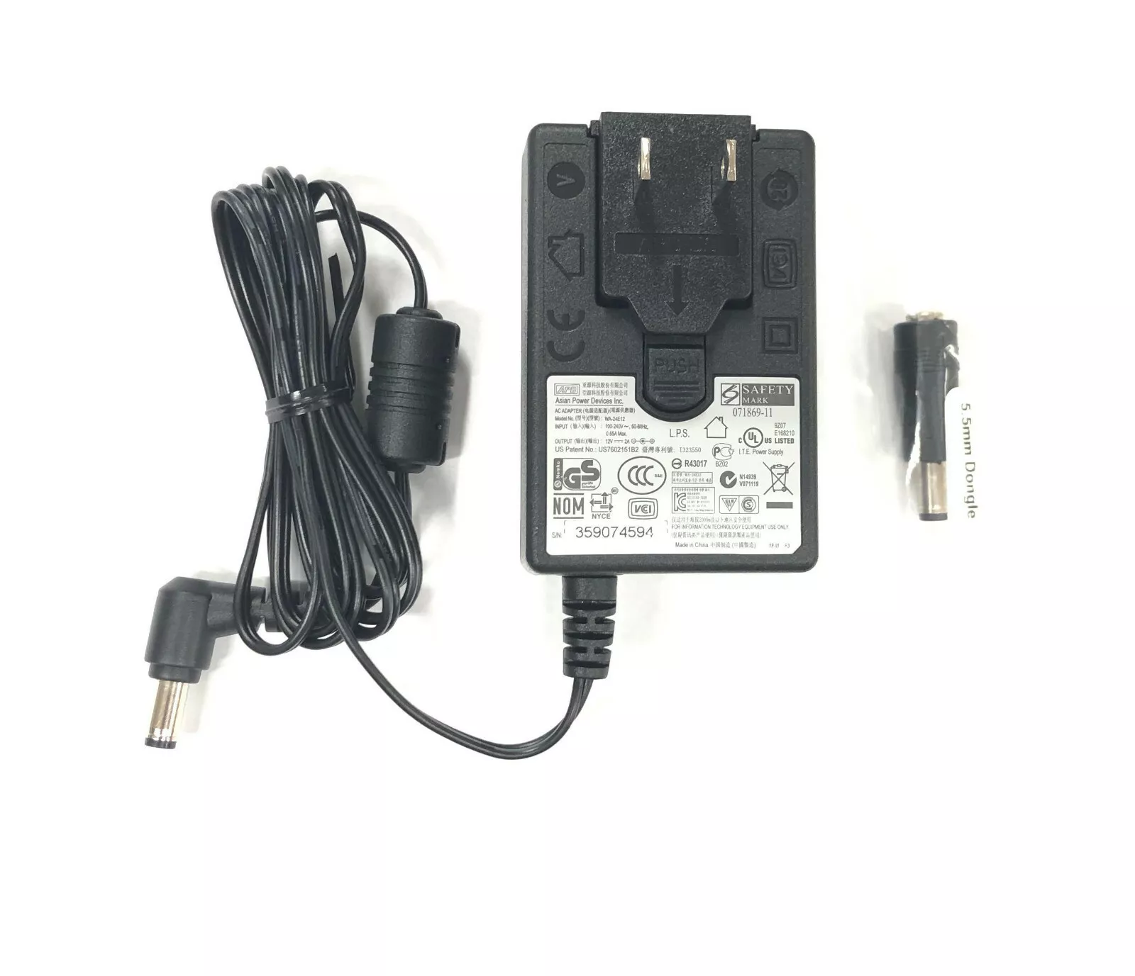 *Brand NEW* Original APD WD WDH1U10000N,WDH1U15000N,WDH1U20000N 12V AC Adapter - Click Image to Close