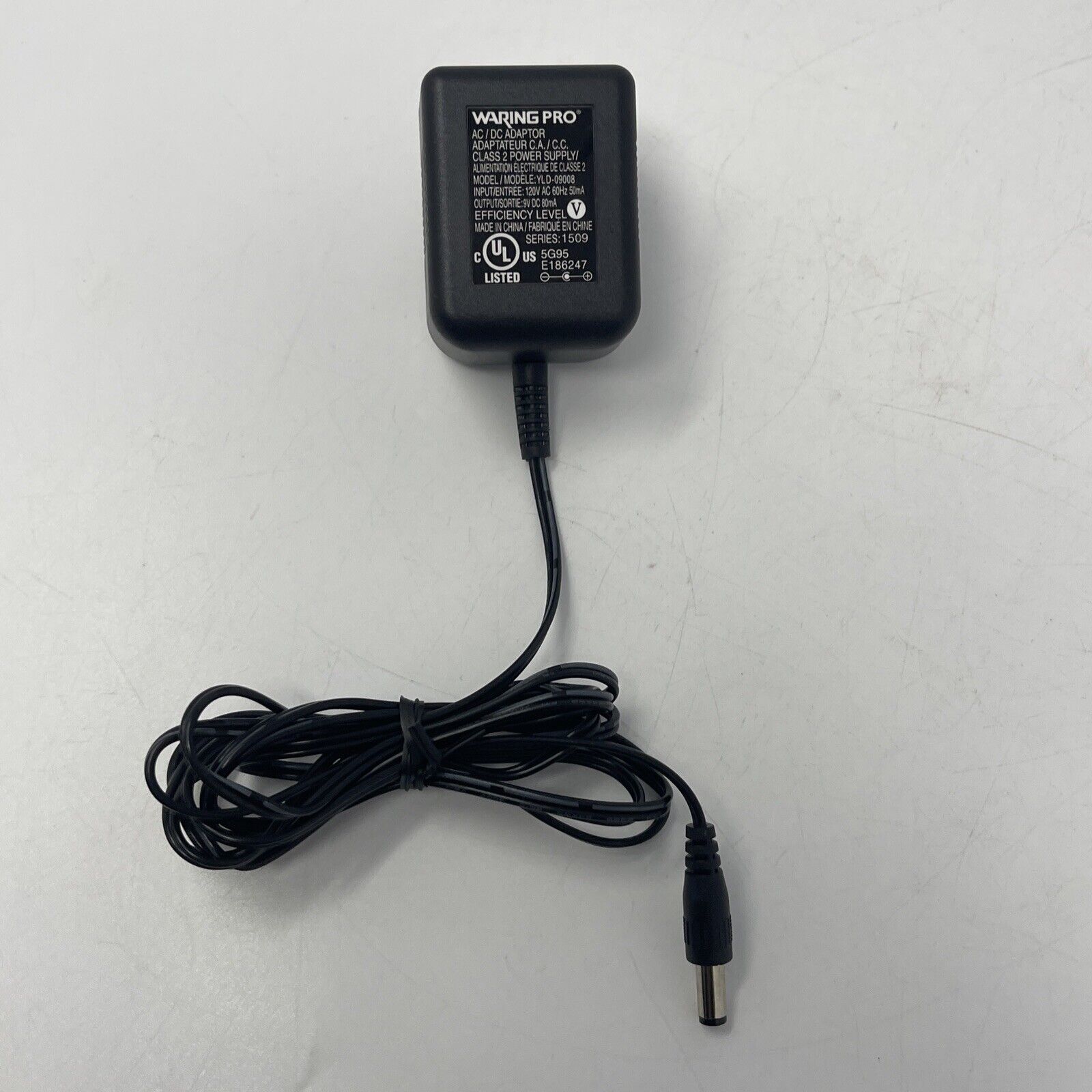 *Brand NEW*Waring Pro AC DC Adapter Power Supply YLD-09008 Series 1509 9V 80mA - Click Image to Close