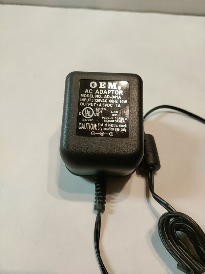 *Brand NEW*Genuine OEM Plug-In Class 2 Transformer AD-041A5 4.5V 1.5A AC/DC Adapter POWER Supply - Click Image to Close